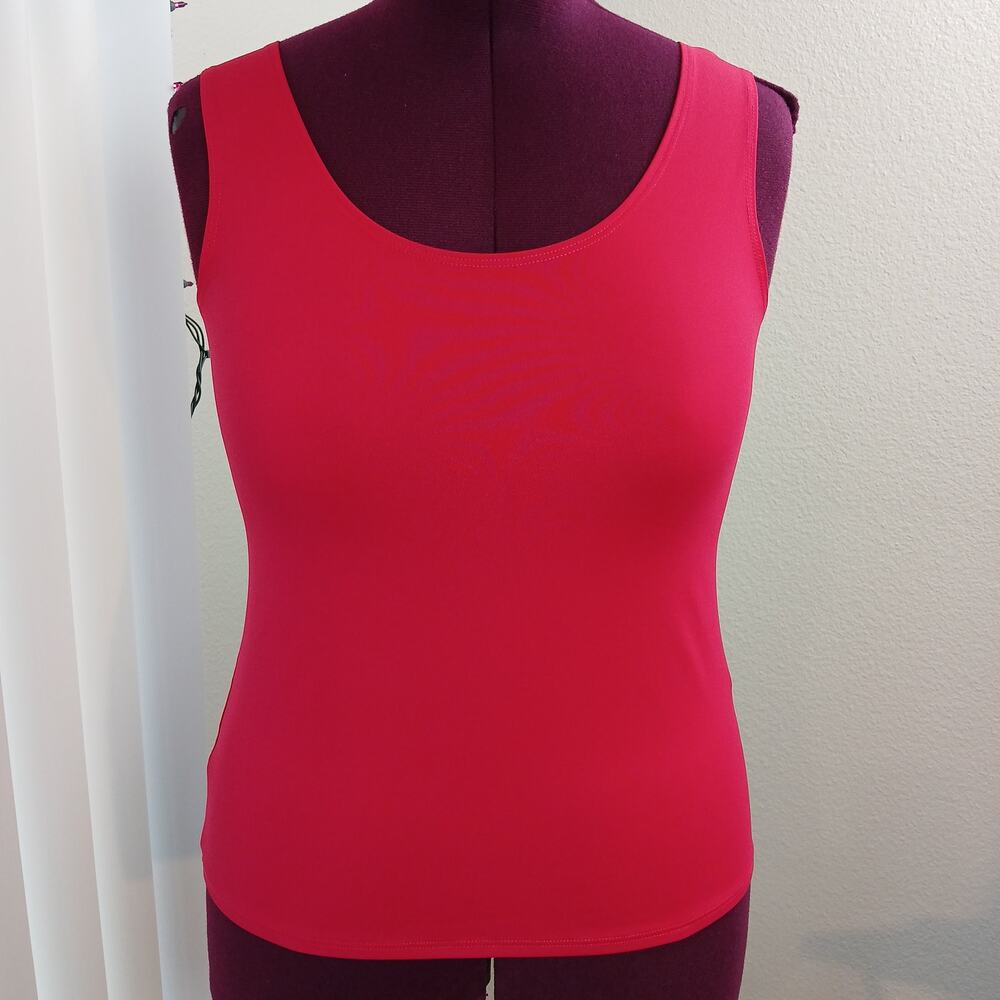 Chico's Hot Pink Nylon-blend Tank Top 1 (US Medium) summer layers - Picture 5 of 11